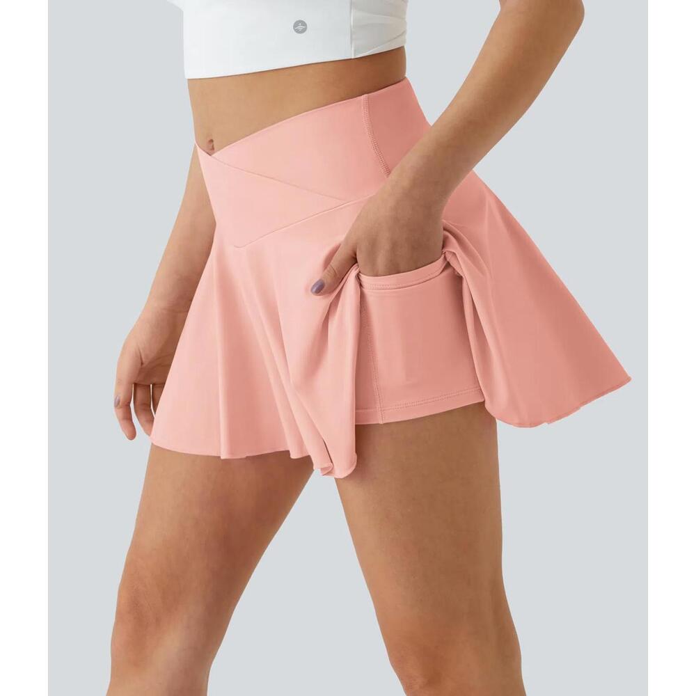 NWT Halara Softlyzero Airy Comfy High Waisted 2-in-1 Tennis Skirt-UPF50+ Size XS